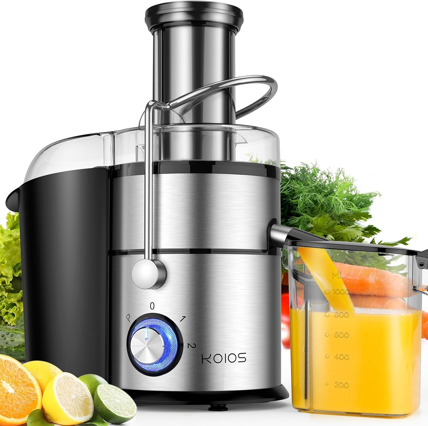 KOIOS JE-70 Centrifugal Juicer | 1300W Wide Chute 3 Speeds