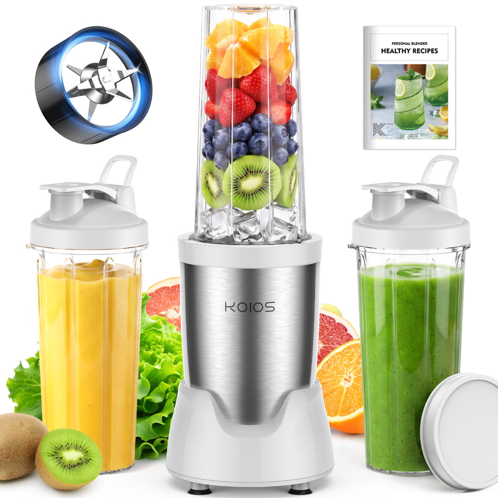 KOIOS BL319B | 22,000 RPM Smoothie Blender + 3 To-Go Cups