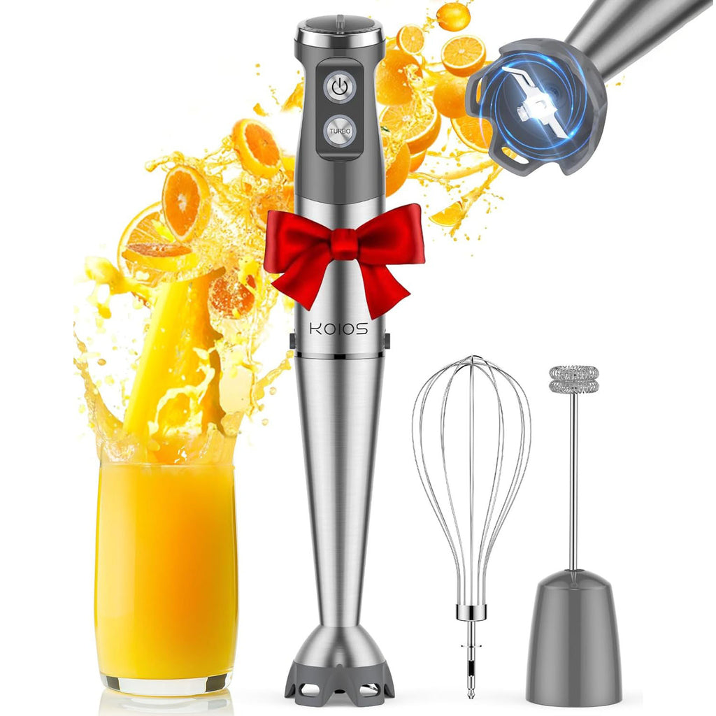 KOIOS  | 1000W 3-in-1 Stick Blender + Whisk Frother  Grey