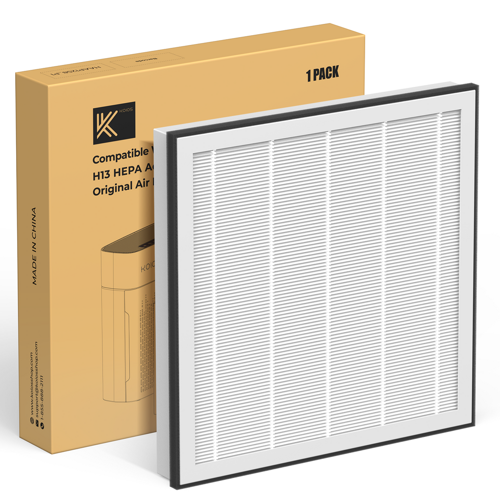 1Pack AP2503 Replacement Filter for KOIOS AP2503 Air Purifier, 3-in-1 H13 True HEPA and Activated Carbon Replacement Filter for Home Large Room, Pet Hair, Smoke, Dust, Pollen, AP2503, White
