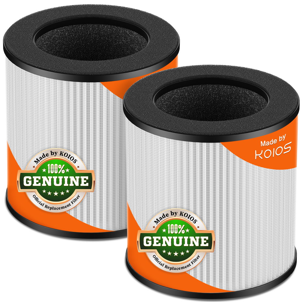 2 Pack KOIOS C150 Air Purifier Filter, Official Certified H13 True HEPA Replacement Filter Compatible with C150 Air Purifier, High-Efficiency 3-in-1 HEPA Activated Carbon,