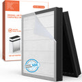 2 Pack KOIOS K03 Air Purifier Replacement Filter, 3-in-1 HEPA with Washable Pre-Filter & Upgraded Activated Carbon, Fit 2400sq.ft Large Room Hepa Air Purifier for Home Pets & Families