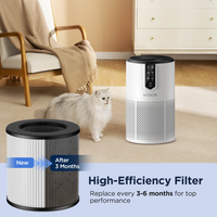 2 Pack KOIOS C150 Air Purifier Filter, Official Certified H13 True HEPA Replacement Filter Compatible with C150 Air Purifier, High-Efficiency 3-in-1 HEPA Activated Carbon,