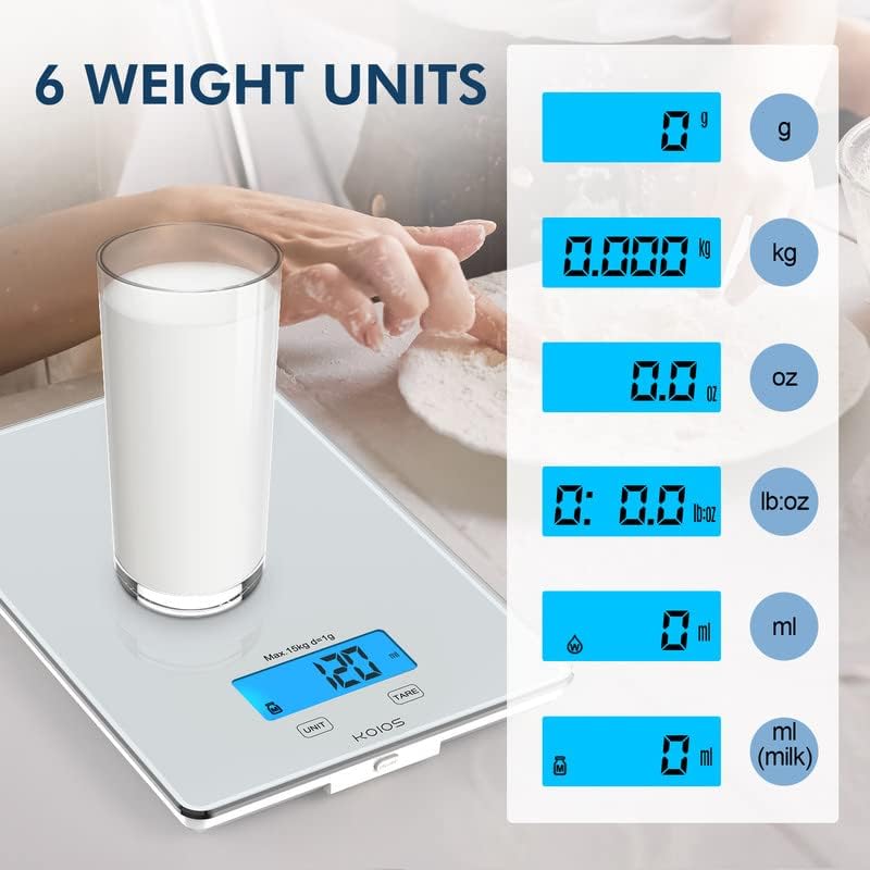 Usb Rechargeable Food Scale, Digital Kitchen White Scale Weight Grams And  Ounces For Cooking Baking, 1g/0.1oz Accurate Scale, Tempered Glass Scale