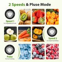 KOIOS Blender/Food Processor Combo Max 1000W, 4-in-1 Smoothie Blender & Food Chopper Meat Grinder , 34oz & 22oz BPA-Free Cups, Personal Blender for Smoothies, Purees, Salsas & Meat