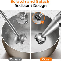 KOIOS Immersion Blender Handheld - Trigger Variable Speed 5-in-1 Immersion Hand Blender 1100W, Anti-Scratch Stainless Steel Shaft, Chopper & Milk Frother, Non-BPA for Soup, Baby Food and Smoothies