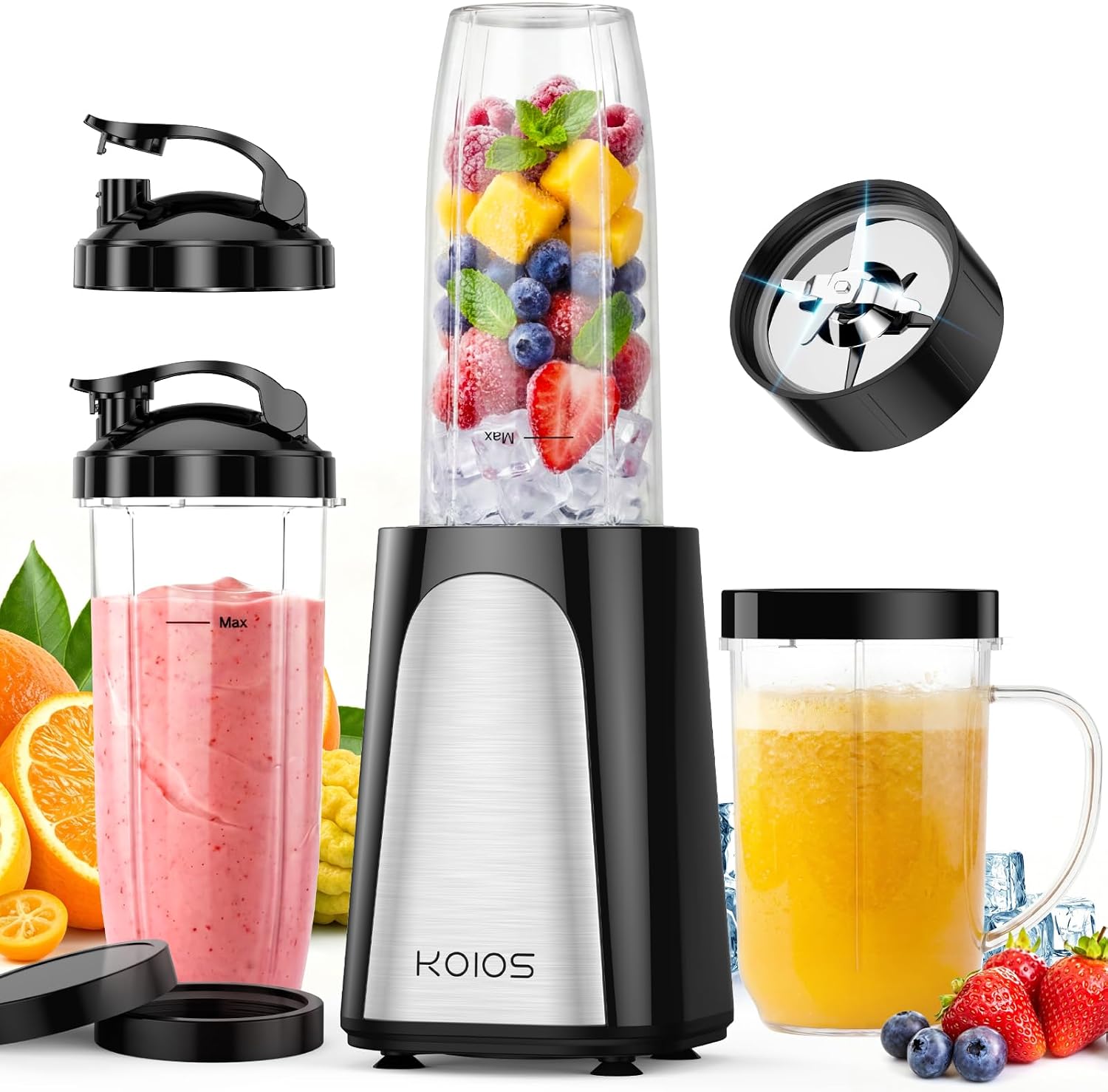 KOIOS 1.8L Electric Kettle | 1500W Fast Boil + Temp Gauge & LED