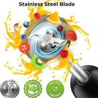 KOIOS Immersion Blender, 1100W 5-in-1 Multi-Purpose Hand Blender, 12-Speed, 600ml Beaker, 500ml Chopper, Egg Whisk, Milk Frother