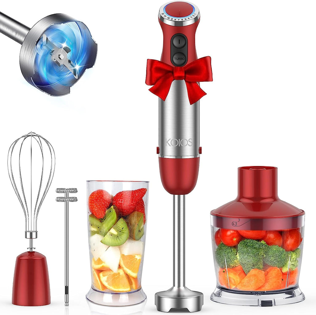  20-Speed Immersion Hand Blender with Whisk for