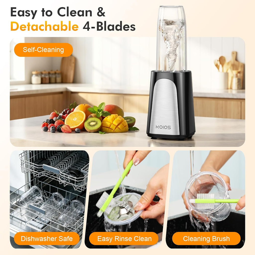 KOIOS 1.8L Electric Kettle | 1500W Fast Boil + Temp Gauge & LED