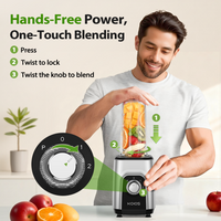 KOIOS Blender/Food Processor Combo Max 1000W, 4-in-1 Smoothie Blender & Food Chopper Meat Grinder , 34oz & 22oz BPA-Free Cups, Personal Blender for Smoothies, Purees, Salsas & Meat