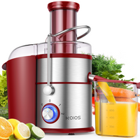 1300W KOIOS Centrifugal Juicer Machines, Juice Extractor with Extra Large 3inch Feed Chute, Full Copper Motor, Titanium-Plated Filter, High Juice Yield, 3 Speeds Mode,Easy to Clean with Brush,BPA-Free