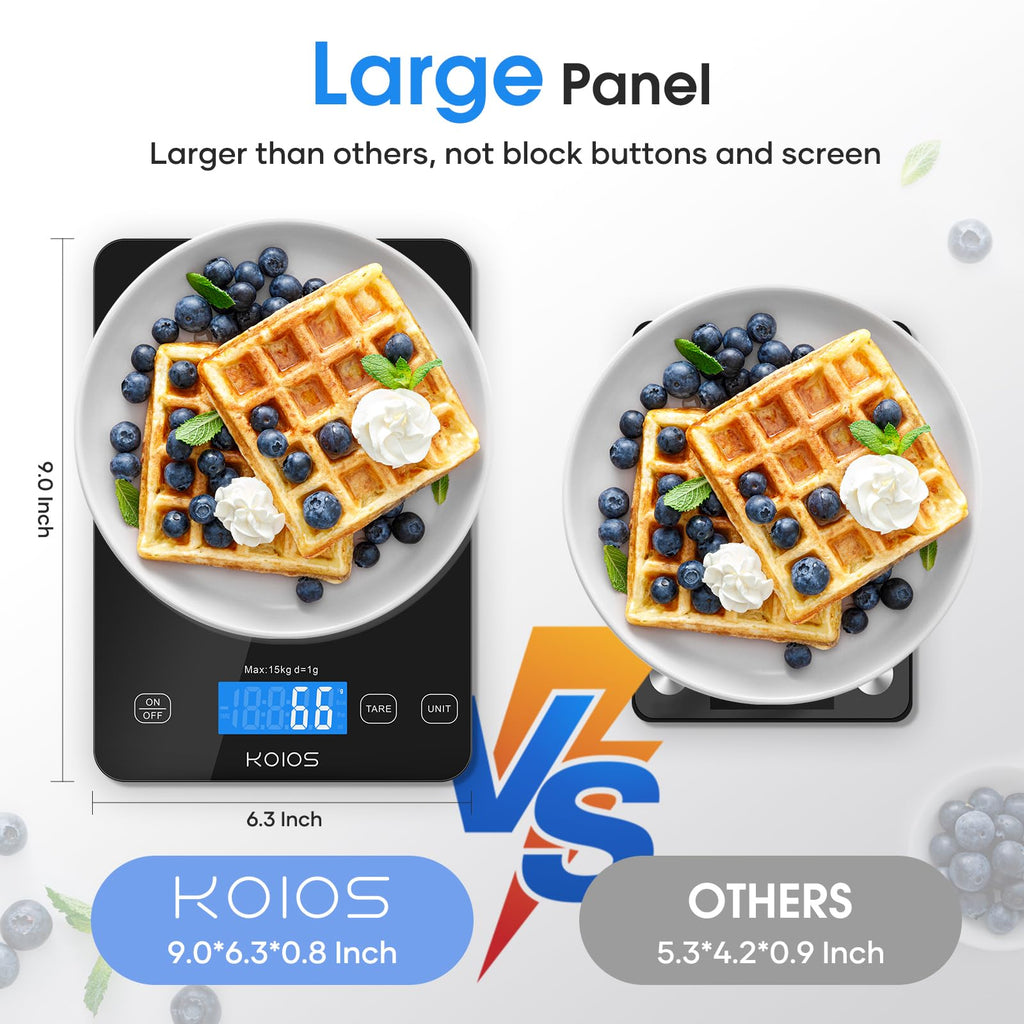 KOIOS K7H Black Scale | 33lb Precise 1g Tare + Type-C