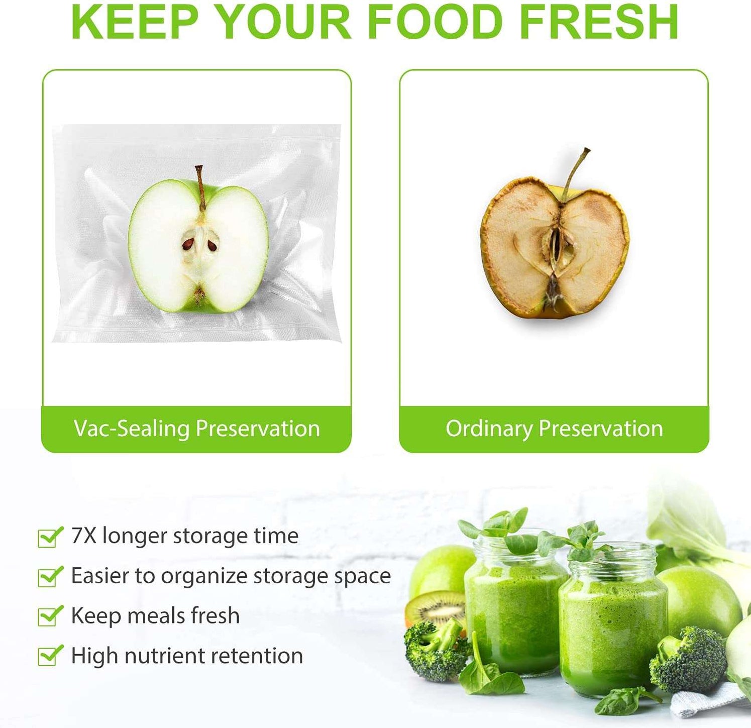 KOIOS VS6621 86Kpa Vacuum Sealer with Cutter, Dry & Moist Modes KOIOS